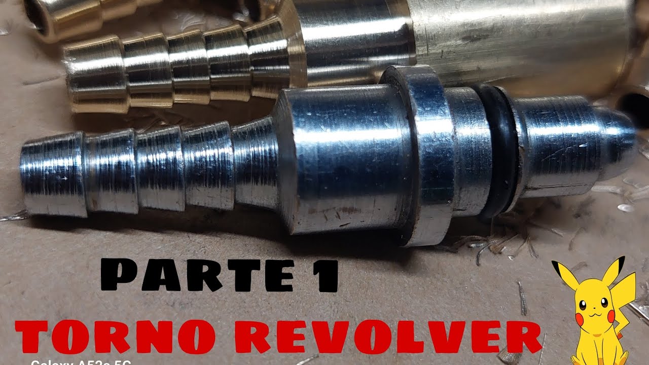 torno revolver = maquinado de adaptadores de bronce !!!!