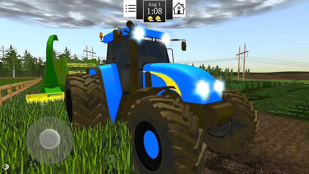 JUNTANDO CAPIM DO CHÃO COM O NH T6 NO MULTIPLAYER | FARMING USA 2 ANDROID | SAN TUB
