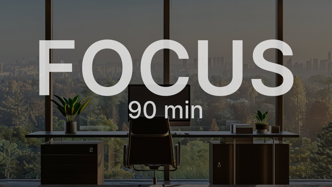 Clean Focus Music for Work – 90 Minutes– Calm & Minimal