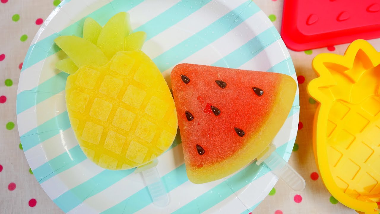 DAISO Silicone Popsicle Maker watermelon pineapple ダイソーのシリコーンアイスバーメーカー