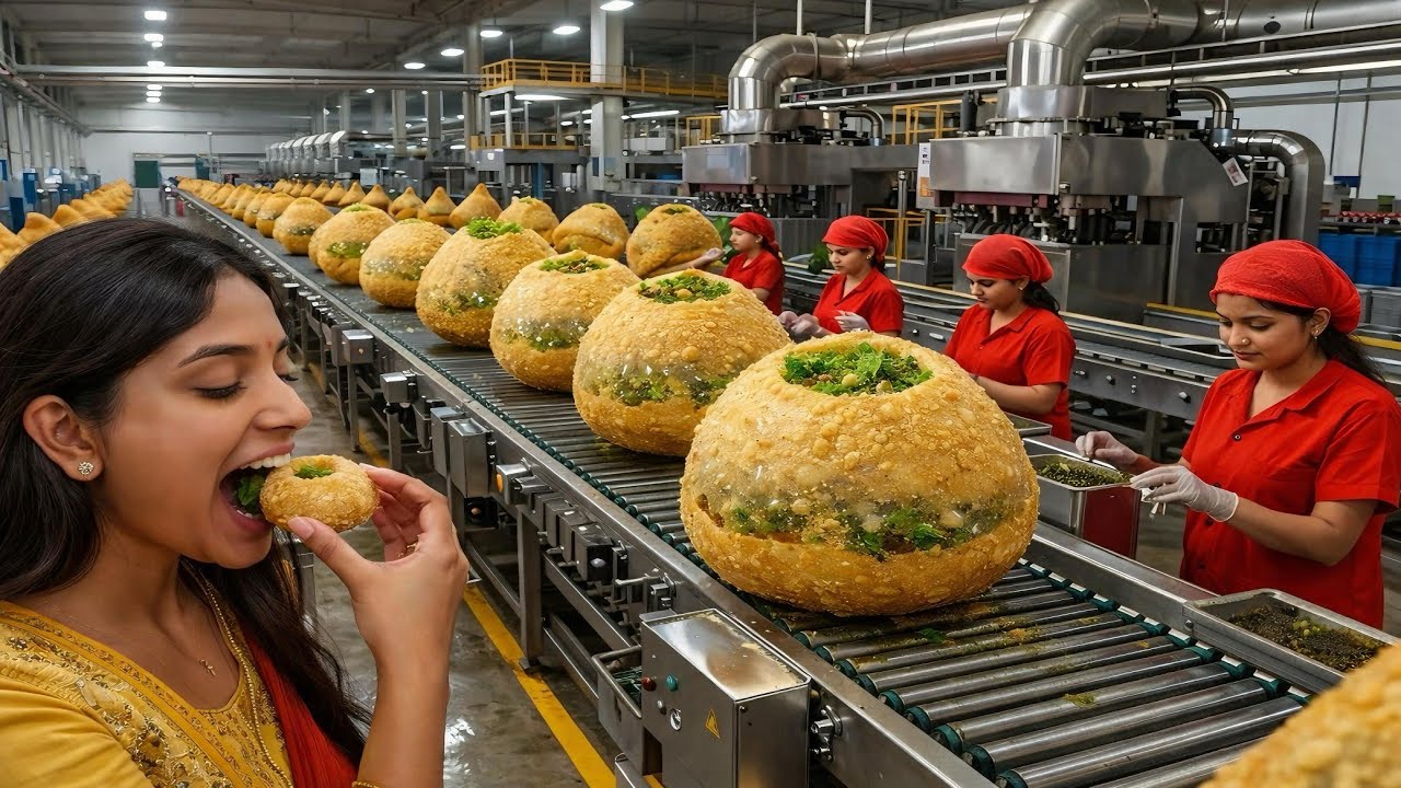 10,00,000 Pani Puri in Few Seconds 😱 | Mega Factory Process
