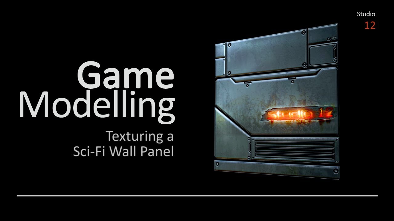 Texturing a Sci-Fi Wall Panel with Adobe Photoshop (Autodesk Maya)