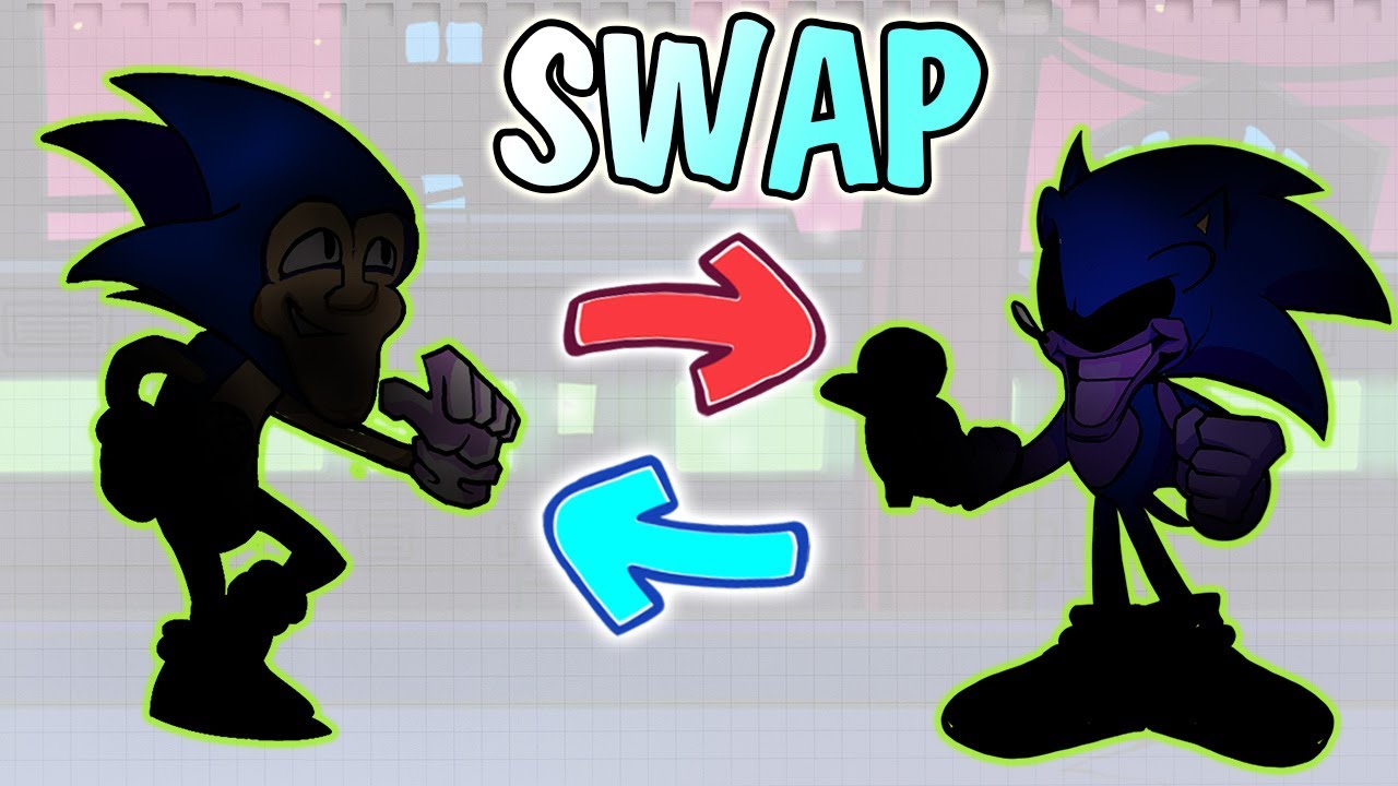 Sonic + Majin SONIC [FNF Swapping Drawing Speedpaint]