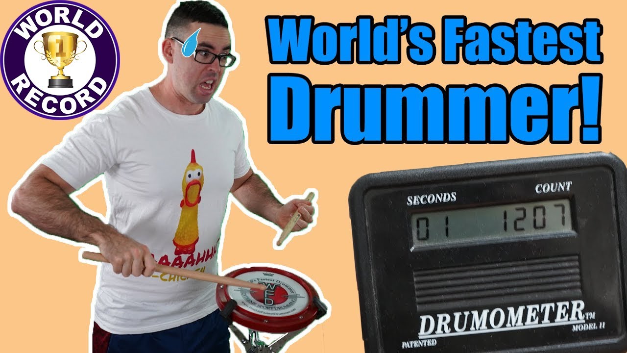 I Attempt 18 World Records (Fastest Drum Roll, Highest Stick Flip, and More!)