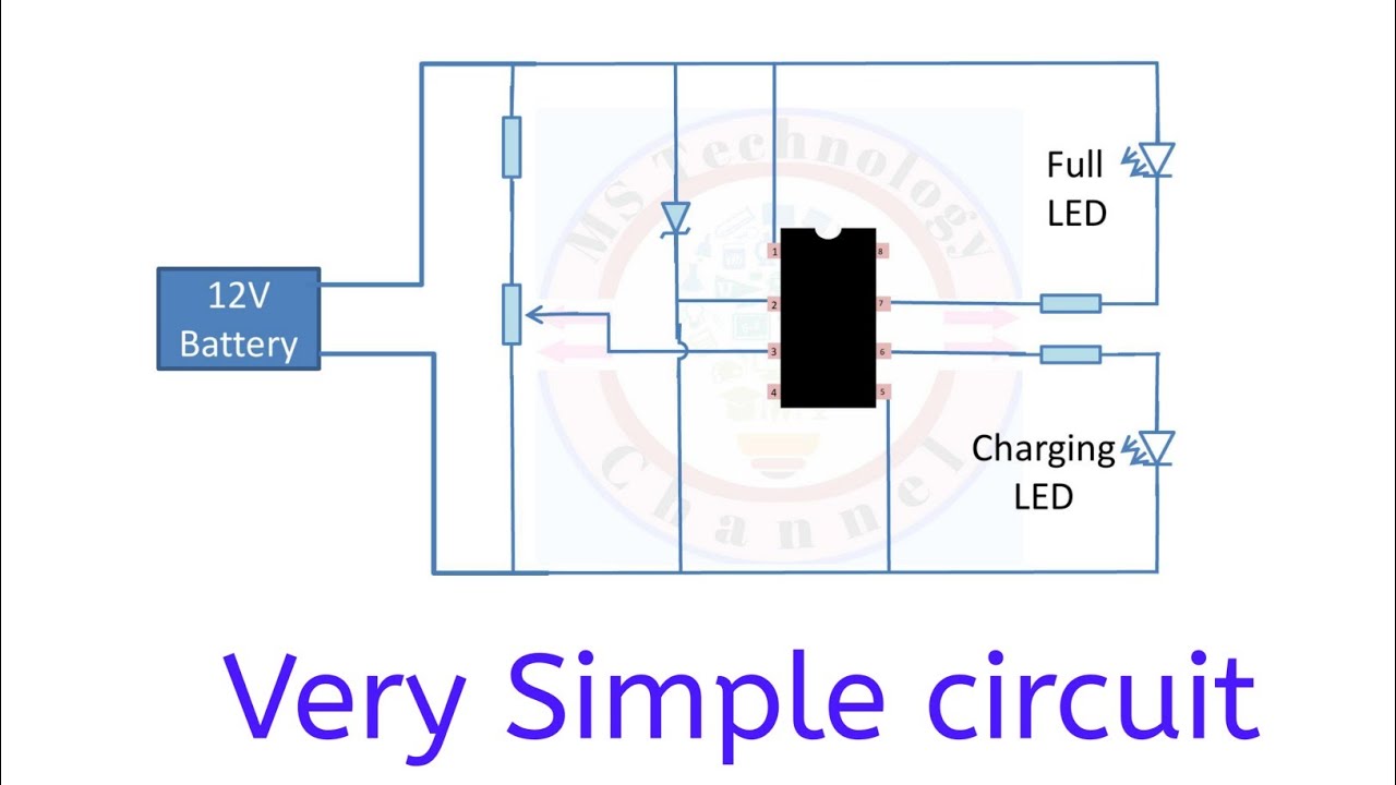 How to make 12v Battery charger auto cut using lm358 ic