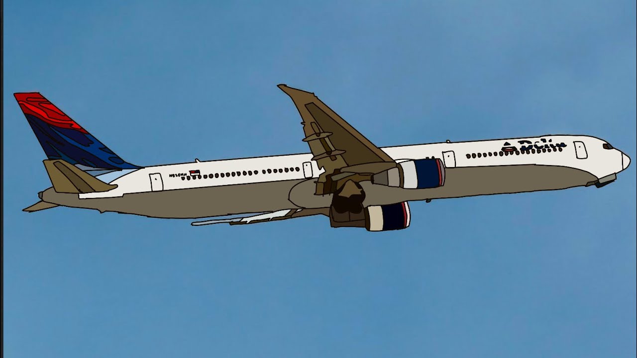 Delta Air Lines fleet drawing ad coloring fleet series Part 25: Boeing 767-400ER