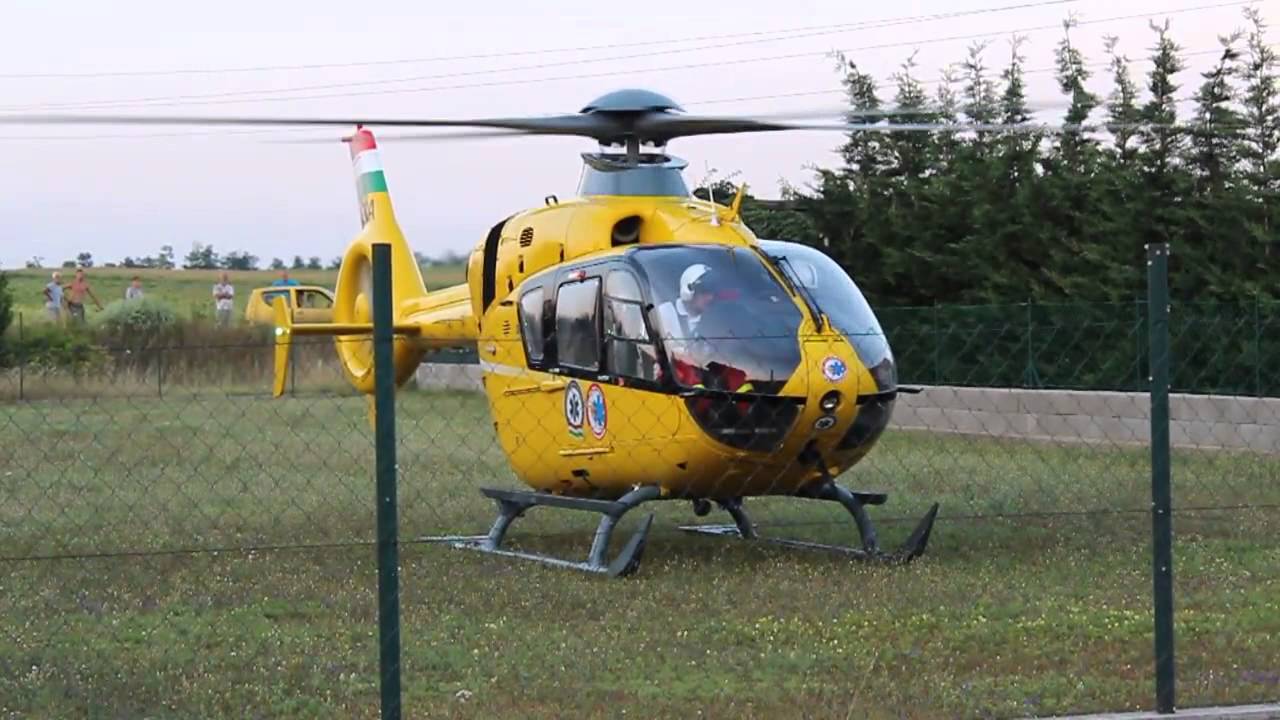 Mentőhelikopter felszállás Martonvásáron