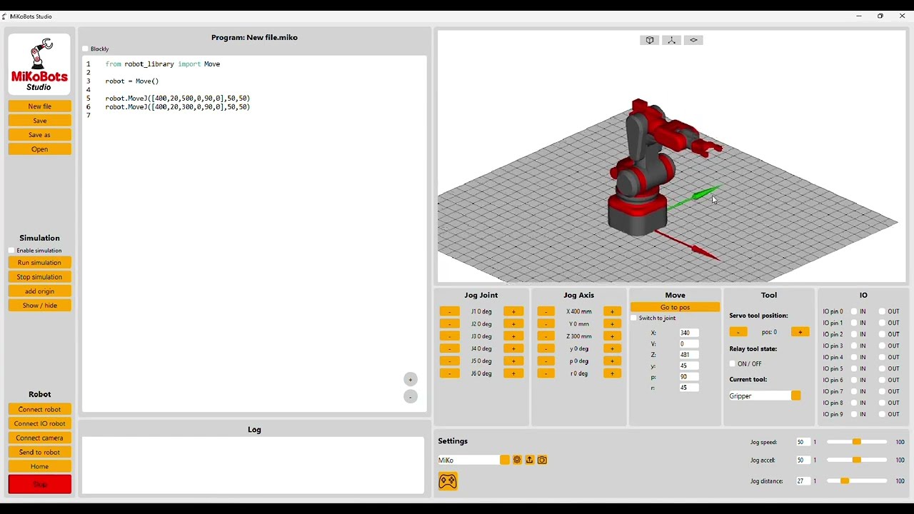 MiKoBots Studio V1.1 open source robot arm software