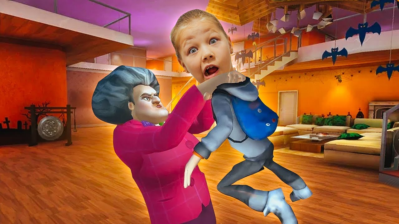 СТРАШНЫЙ УЧИТЕЛЬ ПОЙМАЛ МЕНЯ! Scary Teacher 3D ОСТРЫЙ СОУС на день рождение учителю!