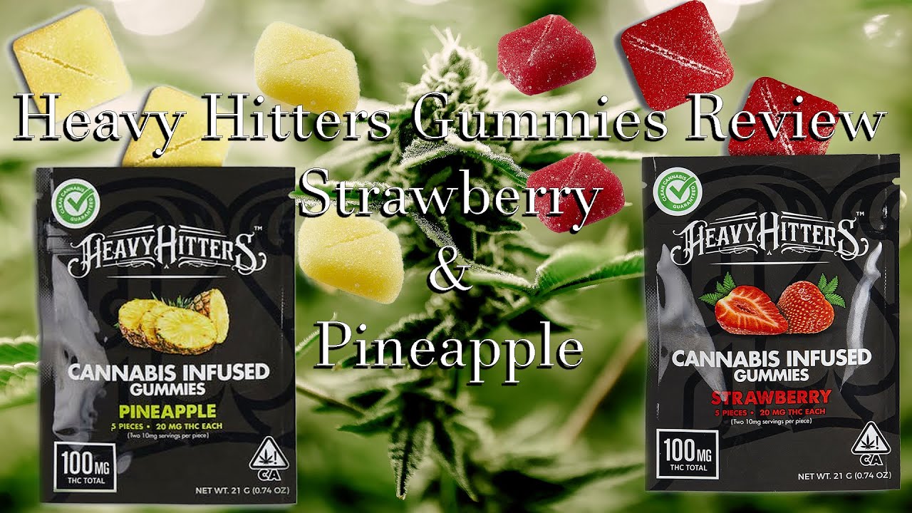 Heavy Hitters 10mg-20mg Gummies - Edibles Review - Strawberry and Pineapple - Filmed during 4/20