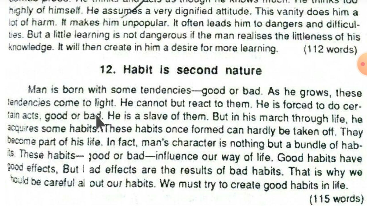 HABIT IS SECOND NATURE