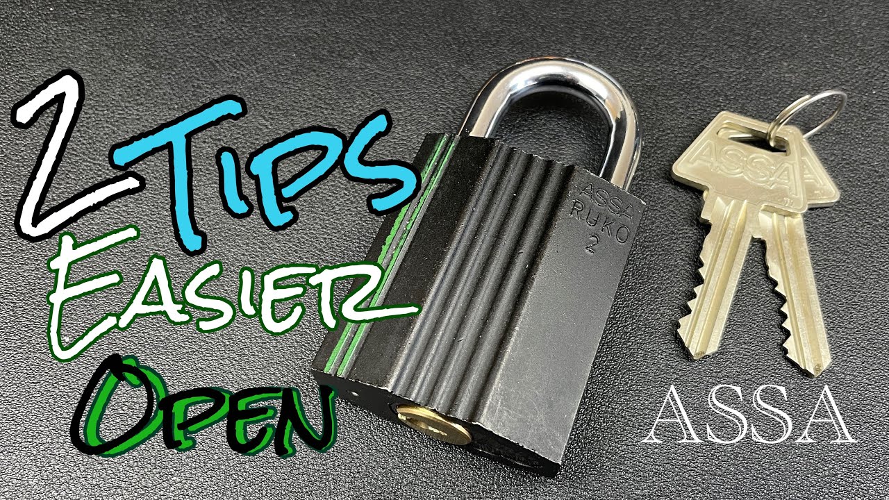 ‘Assa Ruko 2’ padlock pick, gut & tips for an easier open.