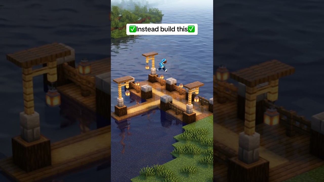 Fishing Dock in Minecraft! #shorts