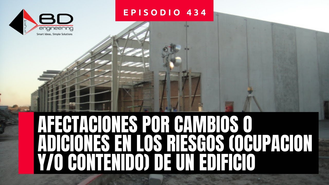 Afectaciones por Cambios o adiciones en los riesgos (ocupacion y/o contenido) de un edificio