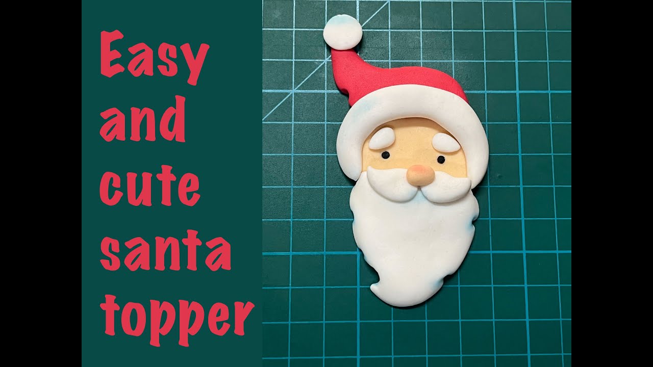 How to make a Santa Claus fondant topper | Santa Claus Christmas cake topper | DIY Santa Claus