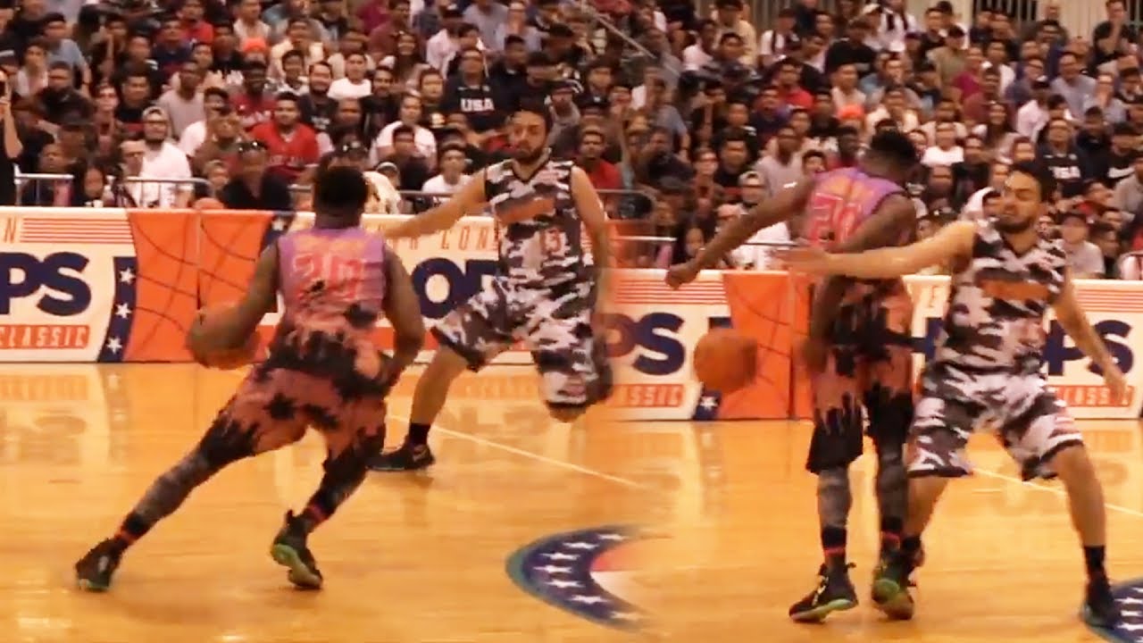 GOT EM WITH THE BEHIND THE BACK CROSSOVER! MY FIRST DOUBLE DOUBLE! (OVERTIME THRILLER SNEAKERCON)