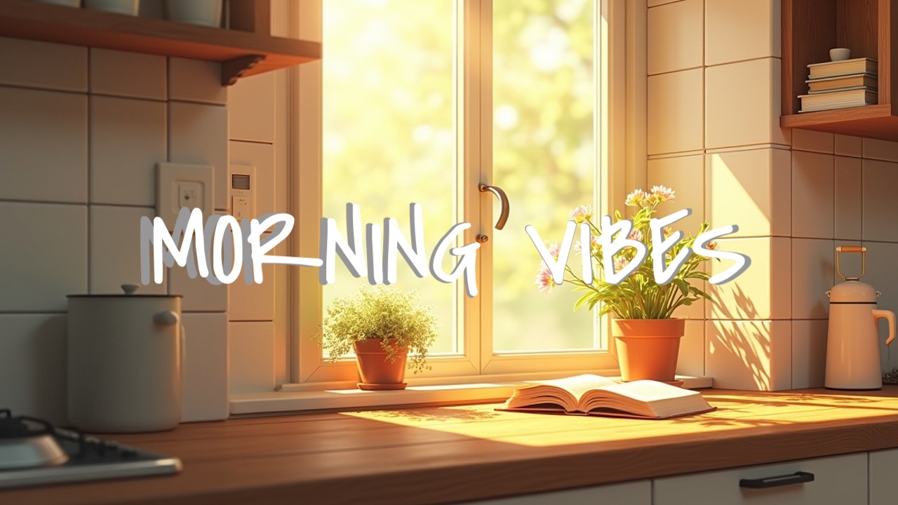 Early Morning Productivity Music – Soft Jazz with Colorful 3D Hologram Flowers Video