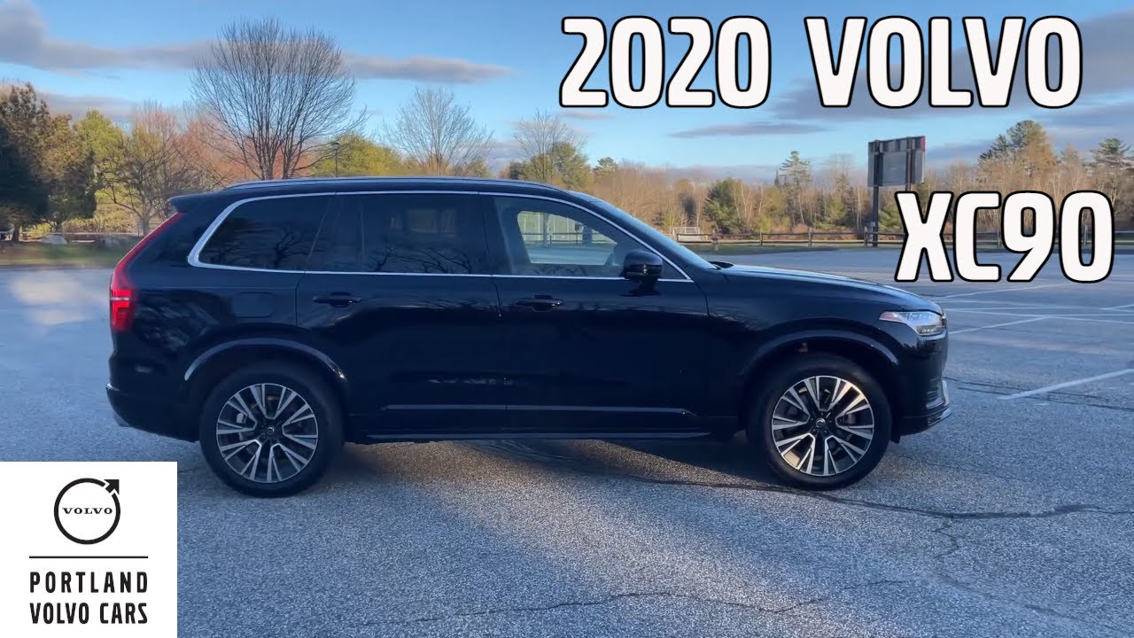 Onyx Black Metallic 2020 Volvo XC90 T6 Momentum / Walkaround with Heather