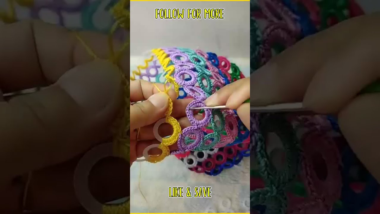 easy crochet made ring design to make bake purse#crochethacks#rings