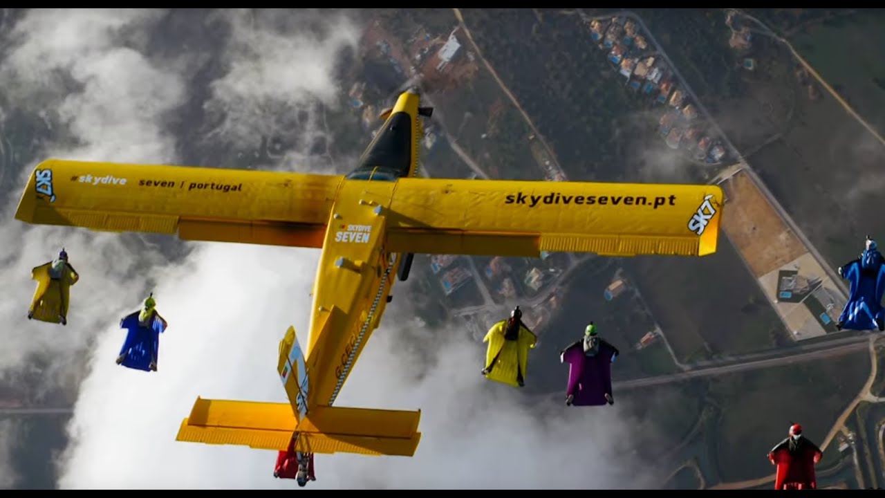 Full Video World Record: Largest AWF Airplane Wingsuit Formation