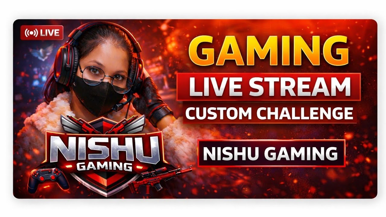NISHA GAMING LIVE STREAM CUSTOM CHALLENGE 😱💀#freefire #livestream #trending #youtubeshorts #shorts
