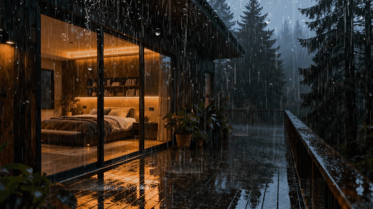 Peaceful Night Rain In The Forest For Rapid Sleep And Relaxation #2