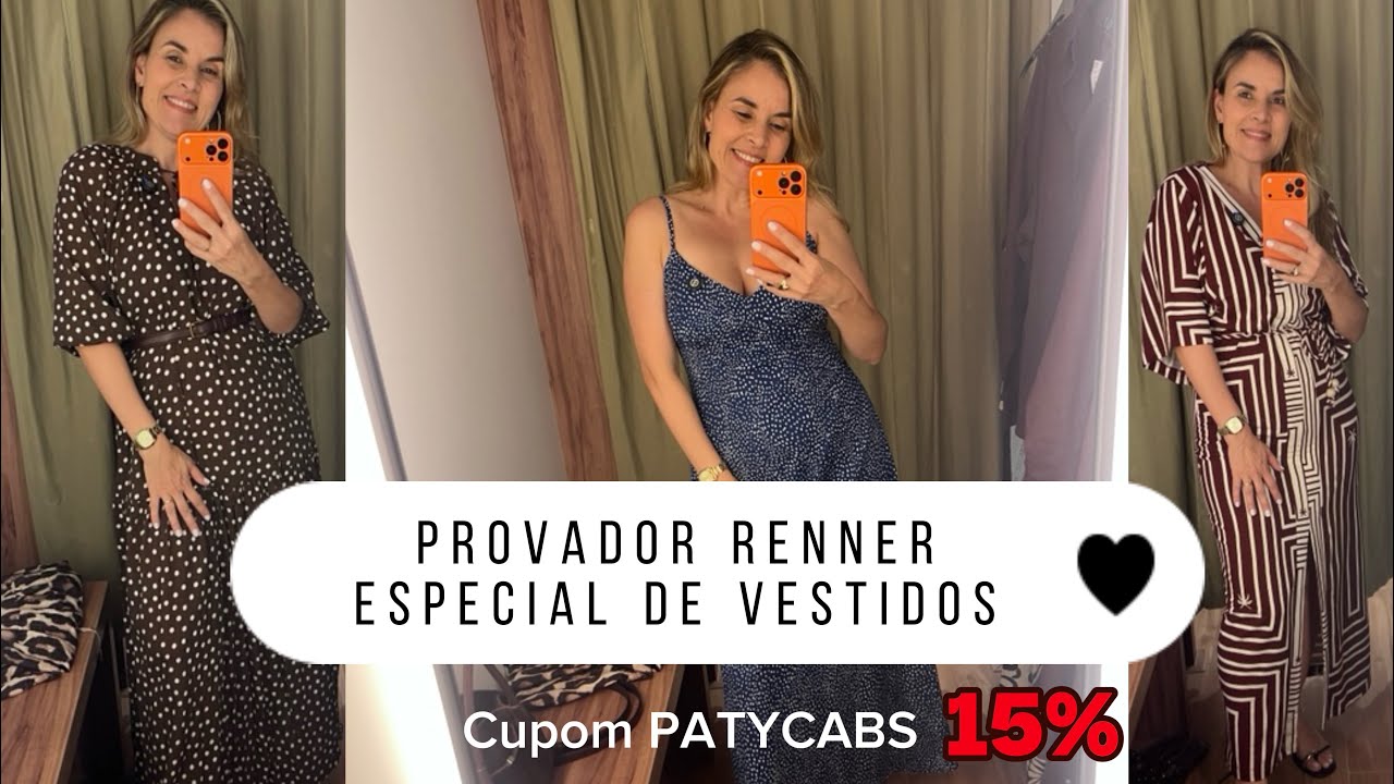 RENNER - PROVADOR SÓ COM VESTIDOS E SAIA com 15% off