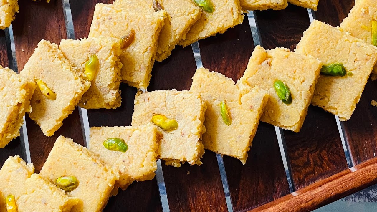 7 Cup Burfi | Besan Coconut Burfi | Rakshabandhan special sweet@ABCRecipes