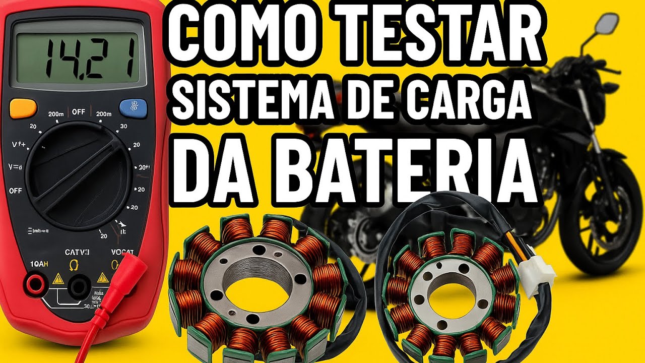 Como testar  o sistema de carga da moto ! Testando o estator passo a passo !