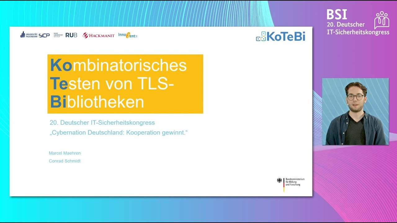 Kombinatorisches Testen von TLS-Bibliotheken auf allen Ebenen – 20. Deutscher IT-Sicherheitskongress
