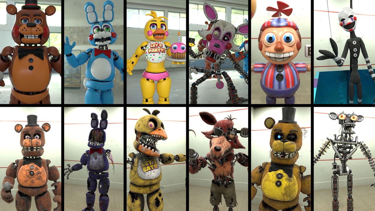 FNaF 2 Movie Animatronics in Real Life | Voice Lines Animation