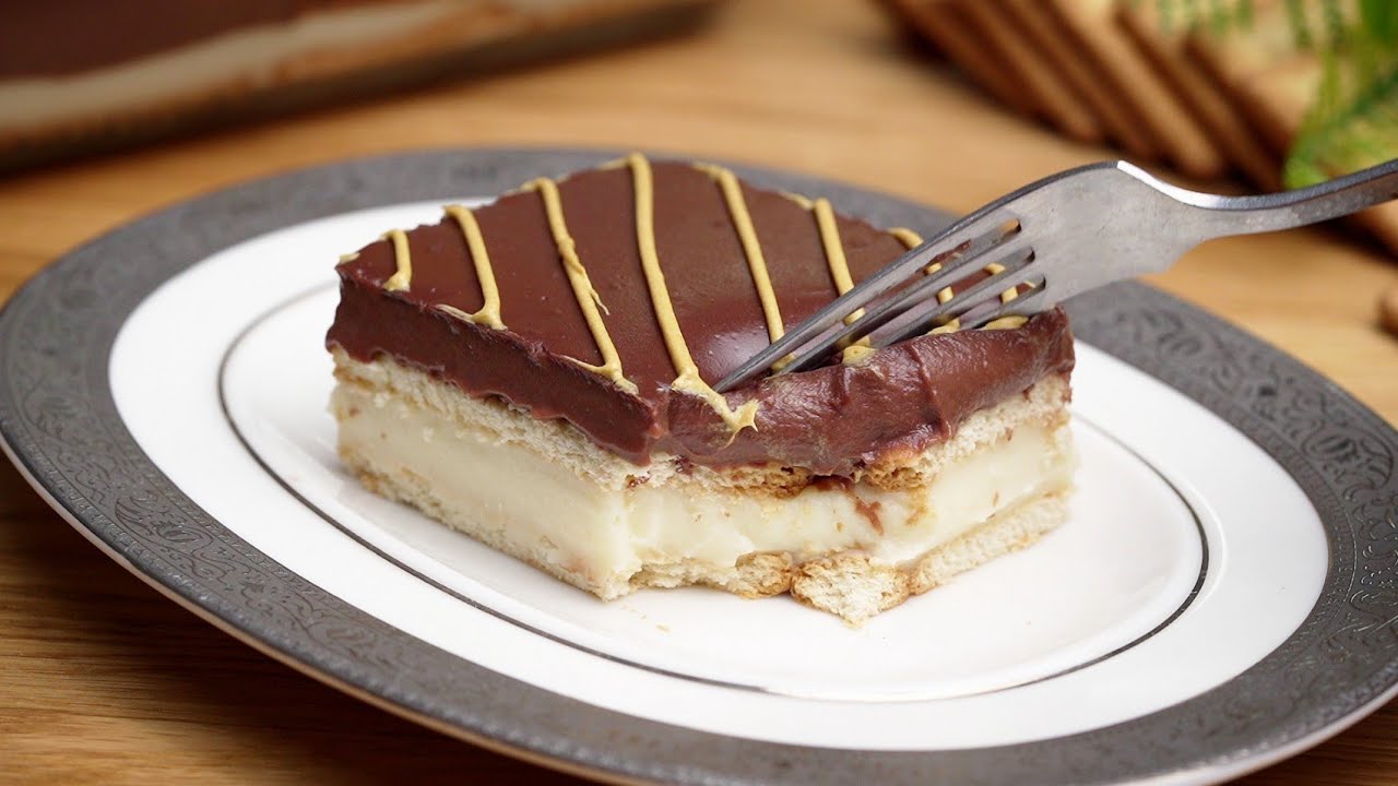 حلى البفاريا بدون فرن او بيض او كريما بمقادير بسيطة كمية وفيرة 🍫 مع حلى كاسات سريع بطعم القهوة