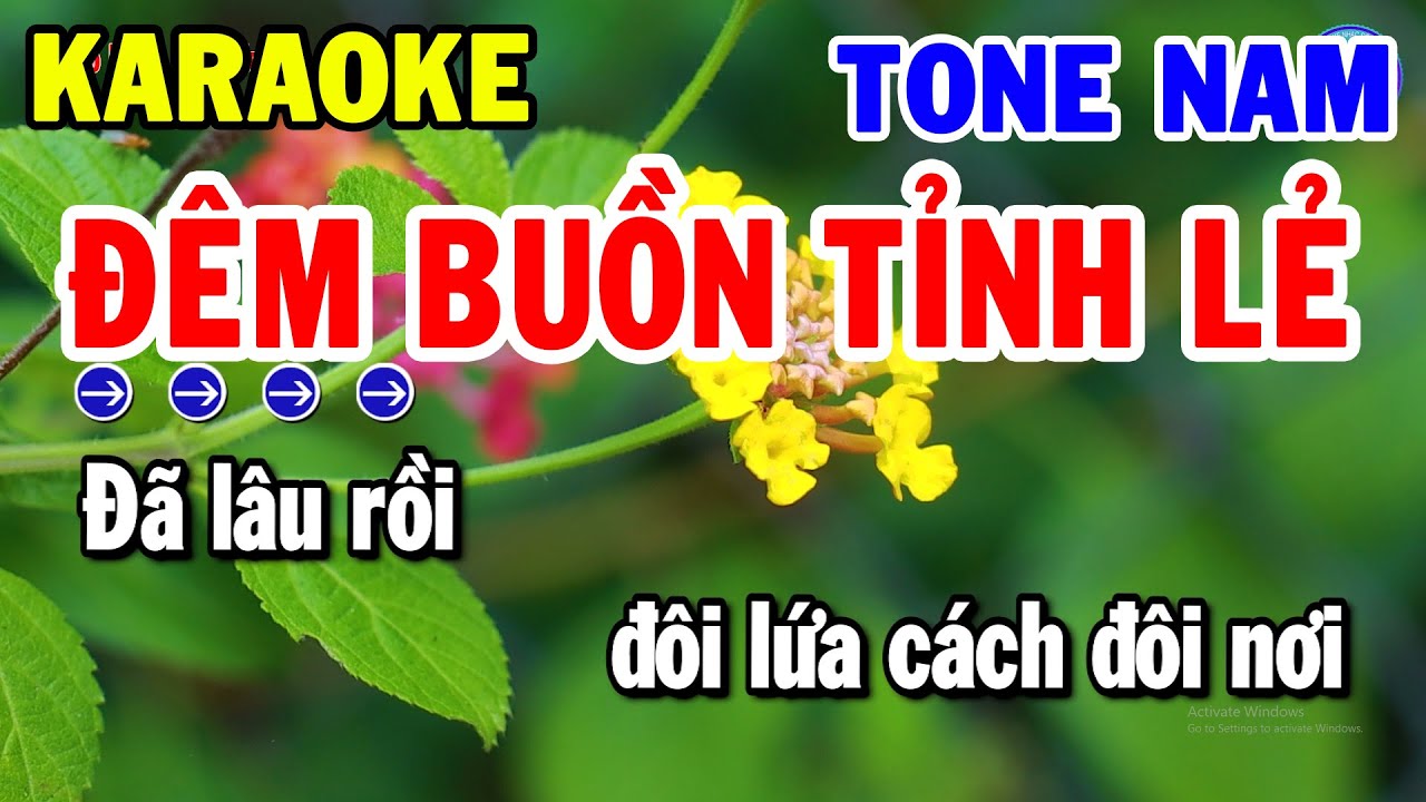 Karaoke Đêm Buồn Tỉnh Lẻ Tone Nam Nhạc Sống Beat Hay Nhất | Kho Nhạc Karaoke