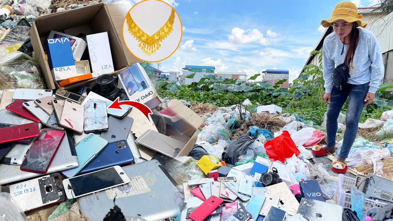 😋Lucky Day | Restore abandoned Oppo reno 2F Cracked,Found Gold and phone a lots in rubbish