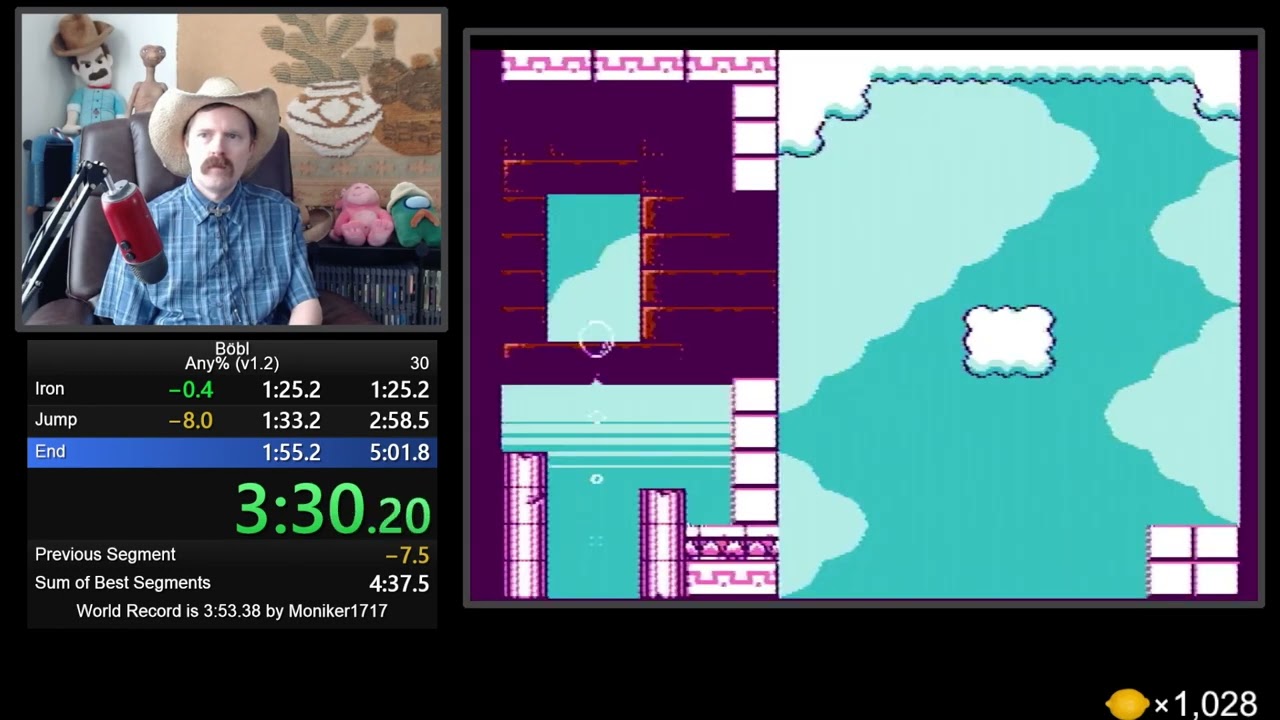 B&ouml;bl (NES homebrew) speedrun in 4:53 by Arcus