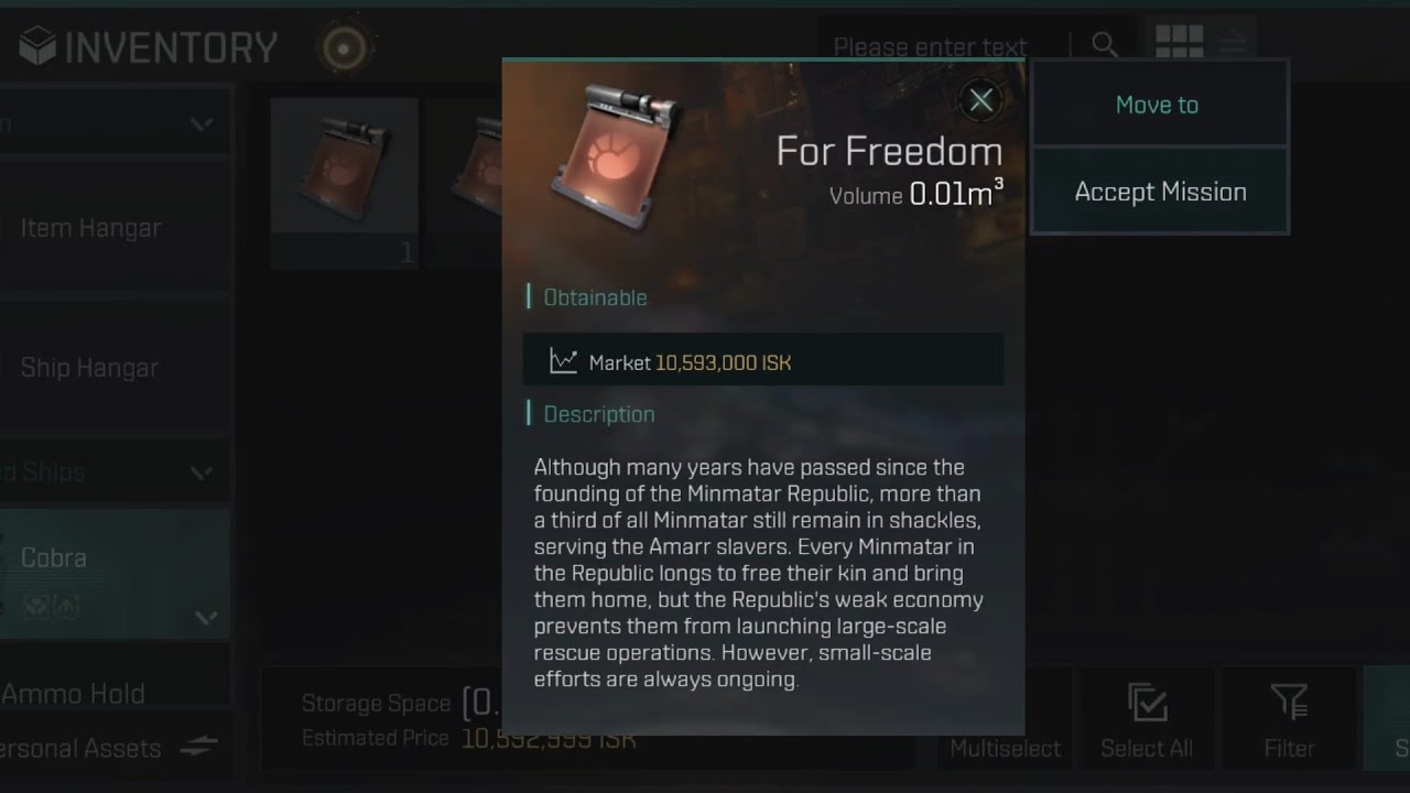 Minmatar SE#1// For Freedom //Cobra//25Mil reward