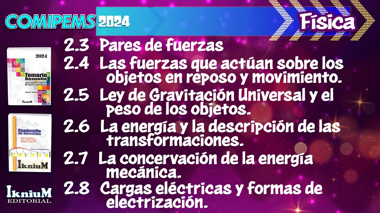 Física - Tema 2.3 al 2.8 - IkniuM COMIPEMS 2024