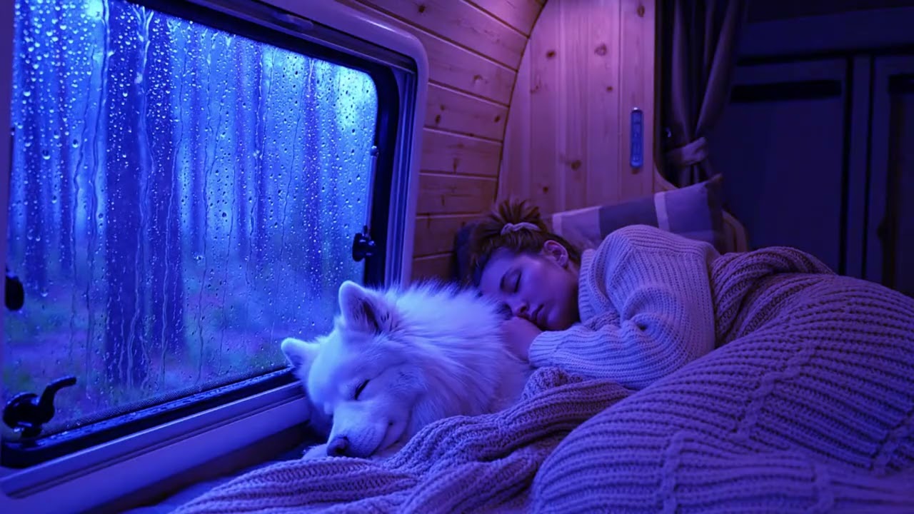 Rain Sounds for Insomnia Relief with Soft Thunder Ambience