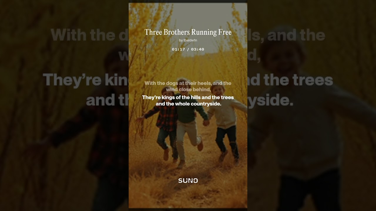 Three Brothers Running Free
