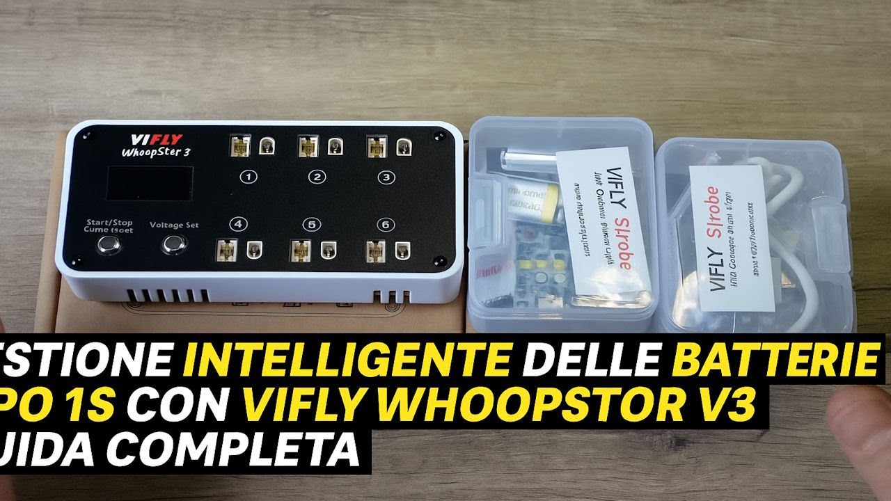 Migliora la Vita delle Batterie LIPO LIHV 1S con Vifly WhoopStor V3 + Luci RGB Programmabili x Droni