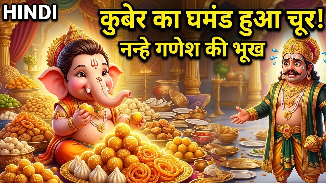 जब नन्हे गणेश ने चखा कुबेर का घमंड | धन के देवता की हार | Moral Stories for Kids