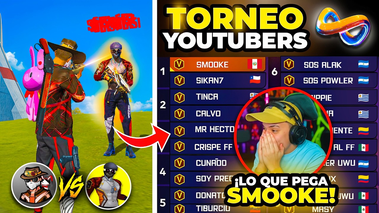 ¡ME ENFRENTÉ A 50 "YOUTUBERS" EN UN TORNEO! ☠️🔥 FREE FIRE
