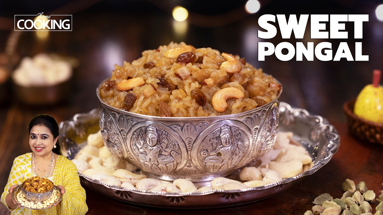 Sweet Pongal Recipe | Authentic Sakkarai Pongal Recipe | South Indian Prasadam