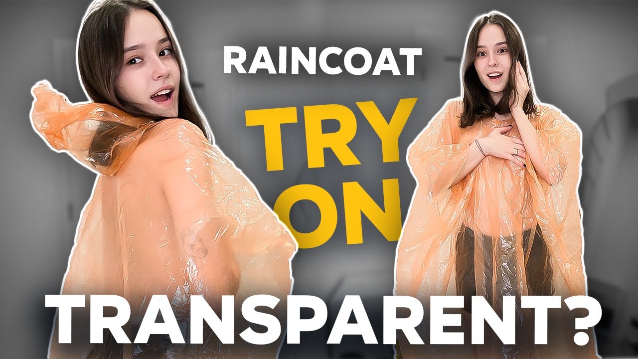 [4K США] Полупрозрачный дождевик ☔ Воздушный ПВХ, удобная примерка и мягкое, струящееся движение
