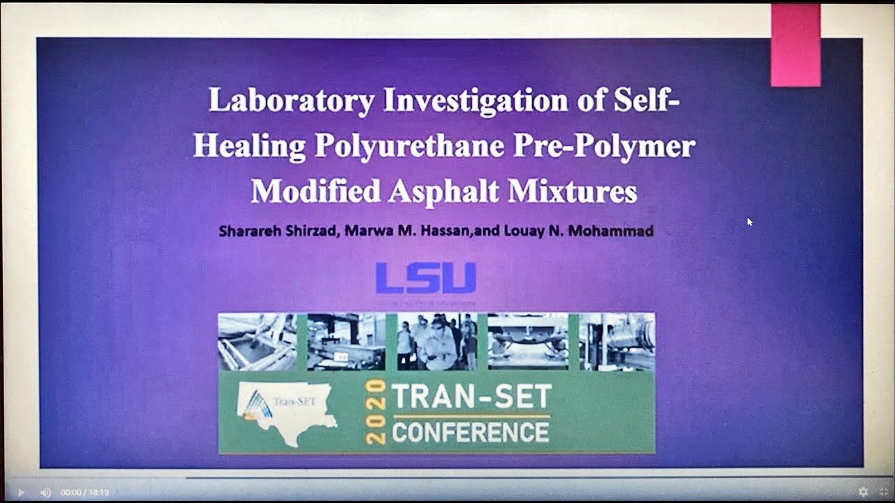 Conference: Lab Investigation of Self Healing Polyurethane Pre Polymer Modified Asphalt Mixes