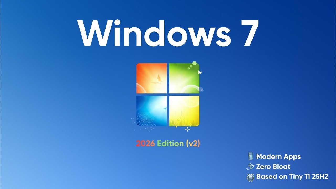 Windows 7 2026 Edition (v2) &mdash; najlepszy zremasterowany system Windows 7 w historii!