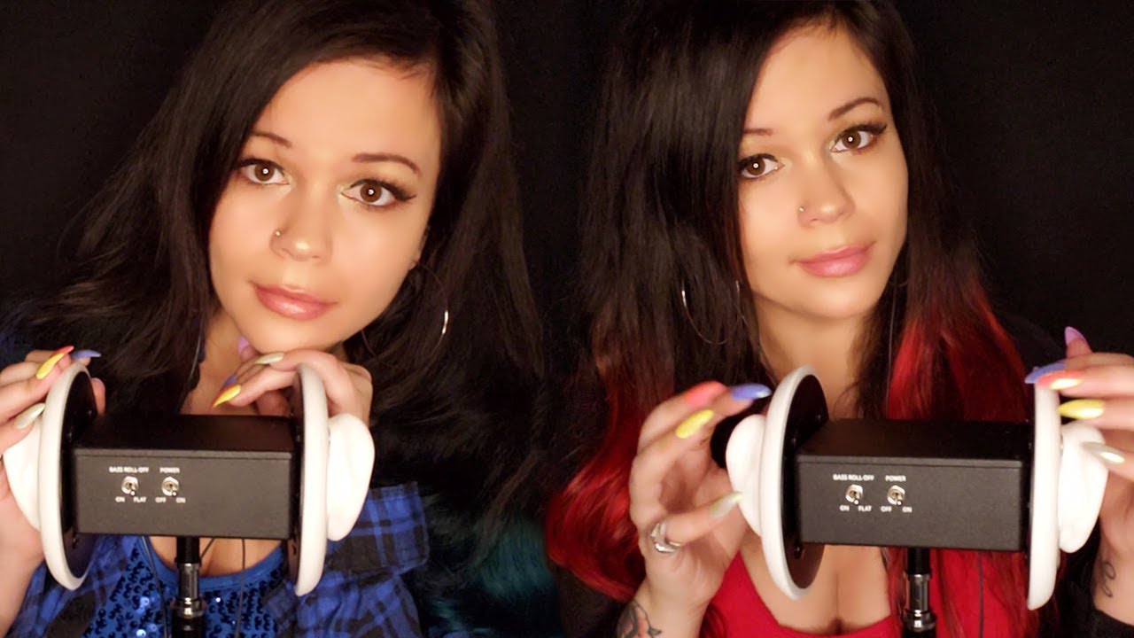 ASMR Twins Francais 3Dio ~ Inaudible, Bruit de Bouche, Respiration