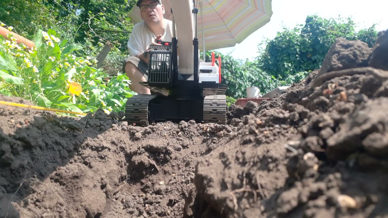 Last year digging veg plot for lettuce 