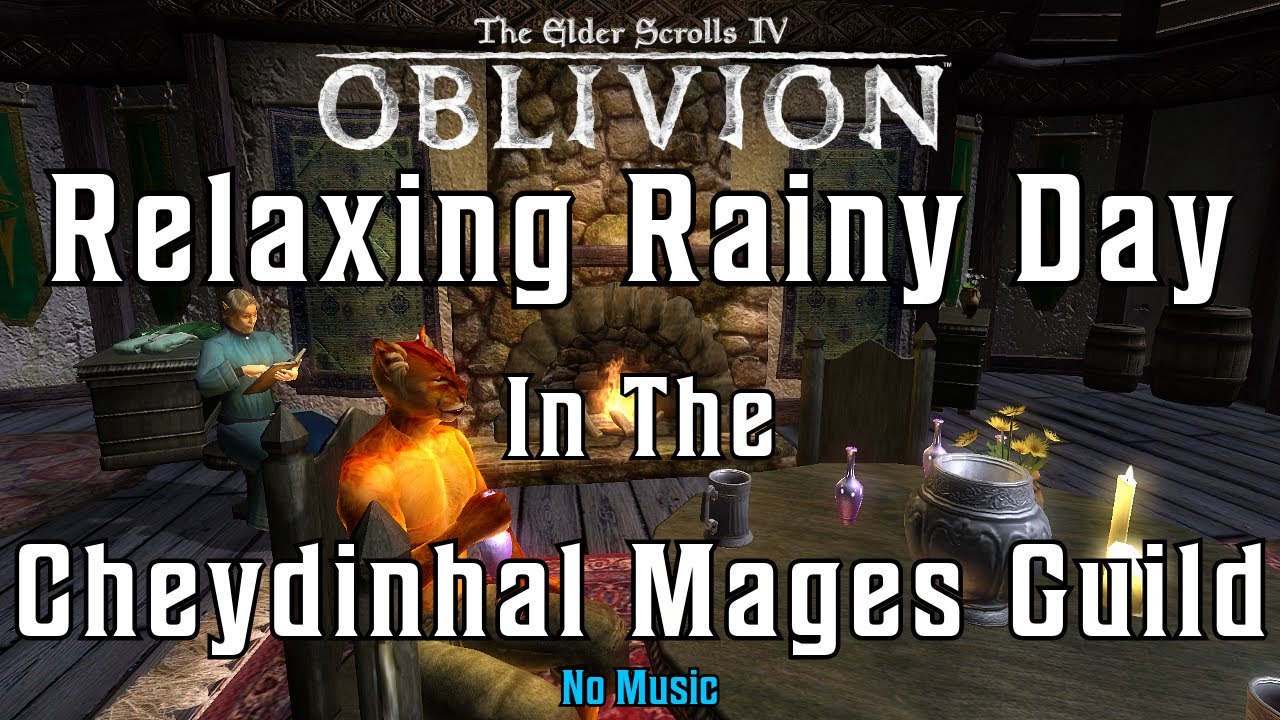 OBLIVION - Rainy Day In The Cheydinhal Mages Guild - Fantasy Ambience