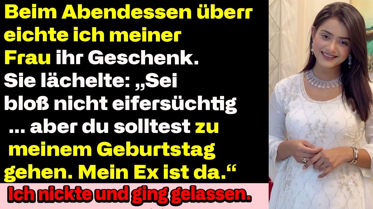 Beim Abendessen gab ich ihr ein Geschenk—sie lächelte: „Sei nicht eifersüchtig… aber du solltest